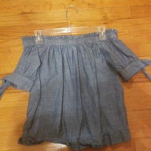 J crew off shoulder jean top